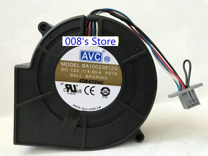 

Новый вентилятор кулера процессора для BA10033B12G P050/P016/P043 9733 97*94*33 мм DC 12 В 4.50A 51.9CFM Воздуходувка с шарикоподшипником воздушного охлаждения