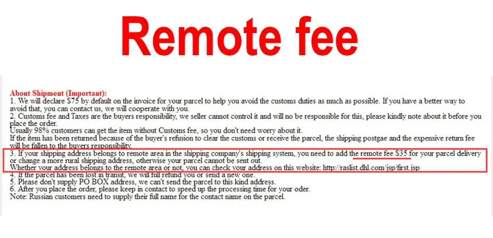 

Extra fee