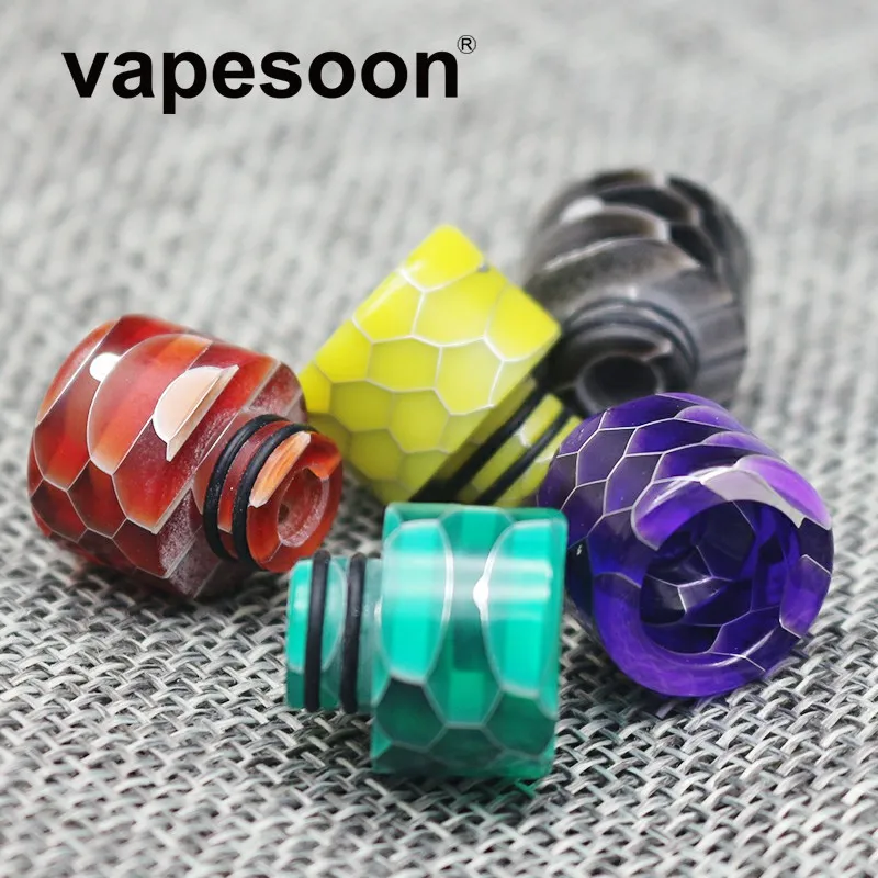 

10 pieces Cobra Snake Skin Resin 510 Drip Tip Vape Mouthpiece for e-Cigarette 510 Atomizer Fit IJust S Kit TFV8 Baby Tank etc