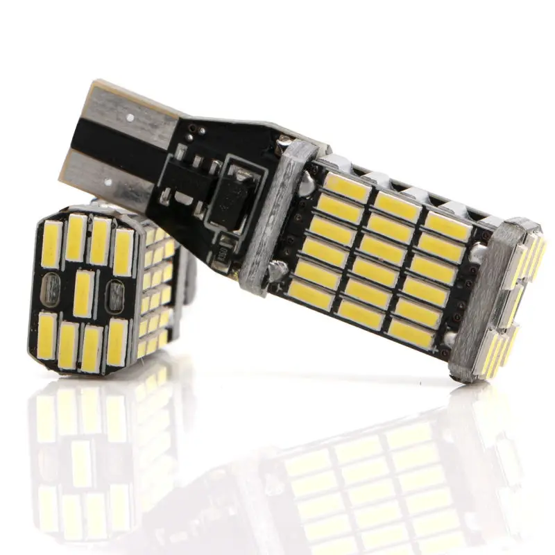 1Pcs Auto T10 T15 4014 45 SMD White W5W 12V Canbus Car side wedge LED Error Free Tail Parking Reverse Backup Marker Lamp Bulb. | Автомобили