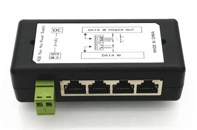 2 шт 4 порт PoE Инжектор Мощность адаптер Ethernet блок питания Pin 5 (+)/7 8 (-) Вход DC12V-DC48V для