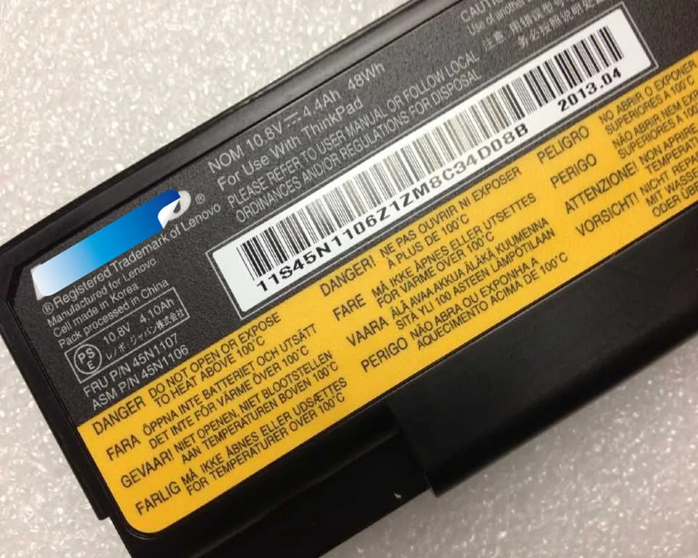 10 8 В 48 Втч Подлинная батарея для Lenovo ThinkPad 70 + T430 T530 W530 L430 45N1000 45N1001 45N1107|Комплекты