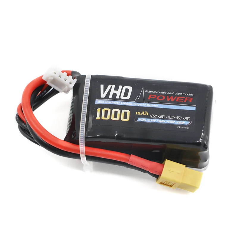 VHO 4 шт. 11.1 В 3 S 1000 мАч 30C разряда lipo Батарея XT60 штекер и ЕС зарядное устройство взрыв