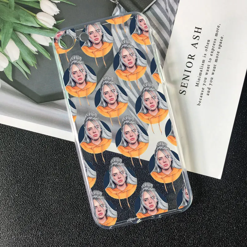 Billie Eilish наклейки dont smile at me мультфильм чехол для телефона для iPhone 11 pro max 7 5S SE 6 6s 8 7 Plus X XR XS MAX Мягкий ТПУ чехол