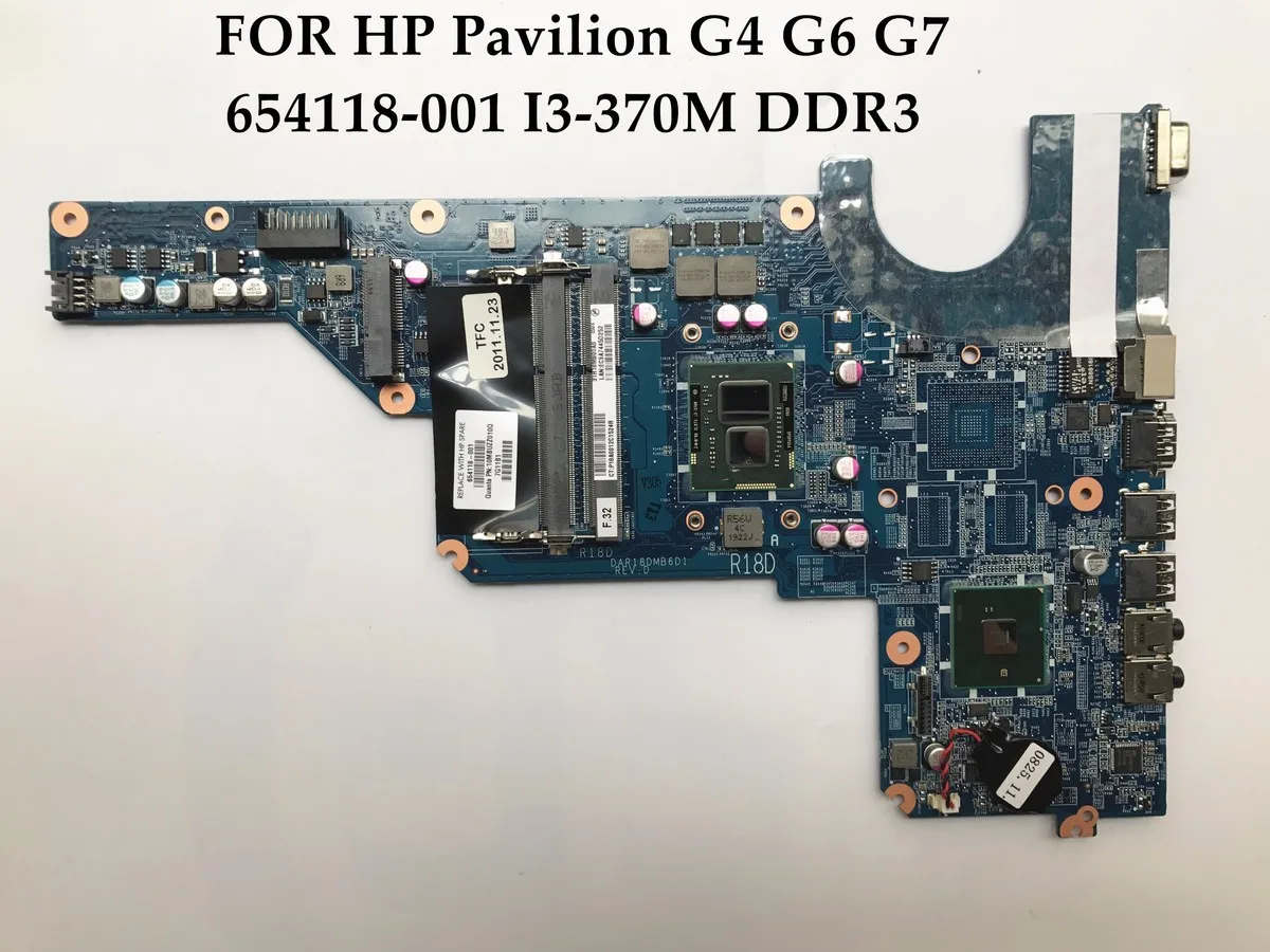 Высококачественная материнская плата для ноутбука HP Pavilion G4 G6 G7 654118 001 DAR18DMB6D1 ЦП DDR3