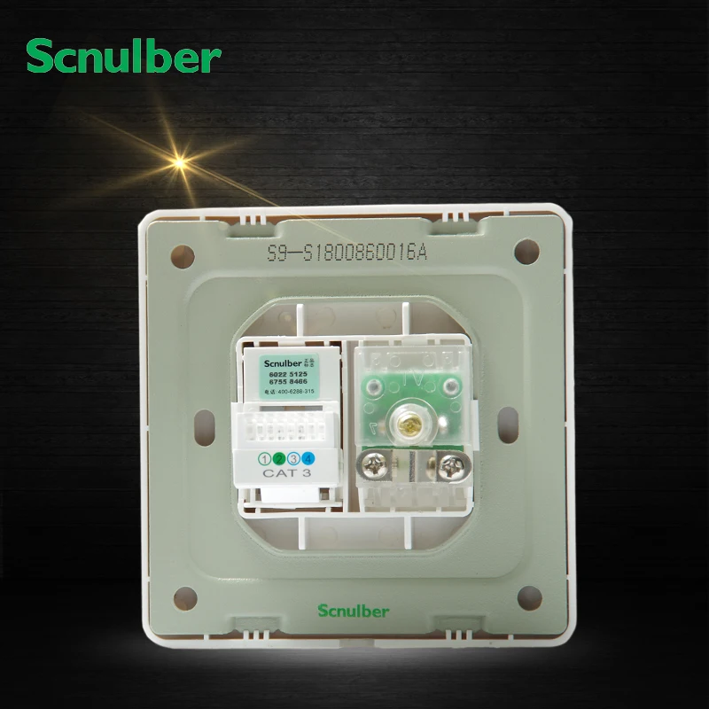 Высококачественные белые один ТВ и телефонный 4 core RJ11 переключатель розетку| |