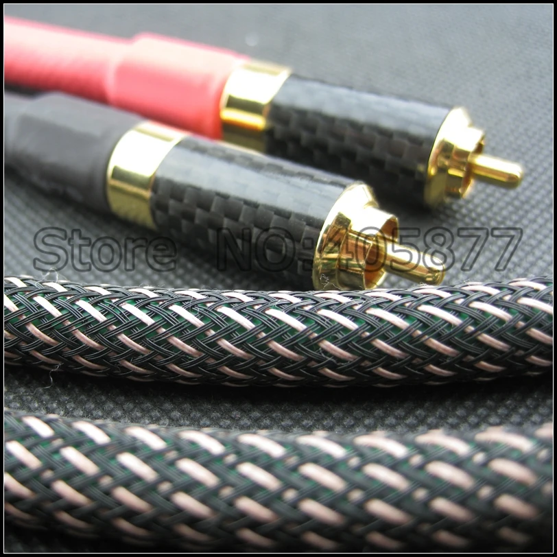 Аудиокабель hifi с разъемом RCA из углеродного волокна аудиокабель rca аудиофил 1