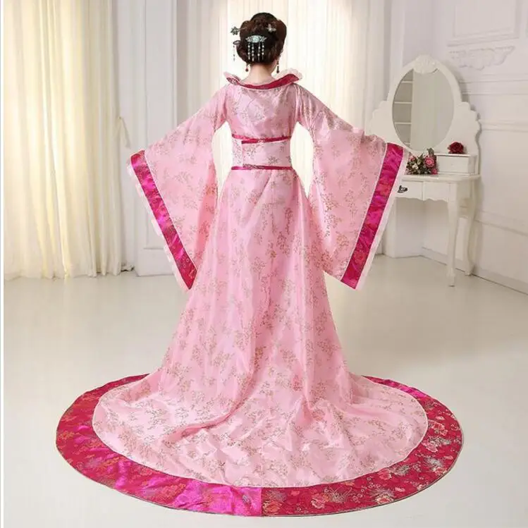 Роскошное двухцветное искусственное платье Hanfu танцевальный сказочный костюм