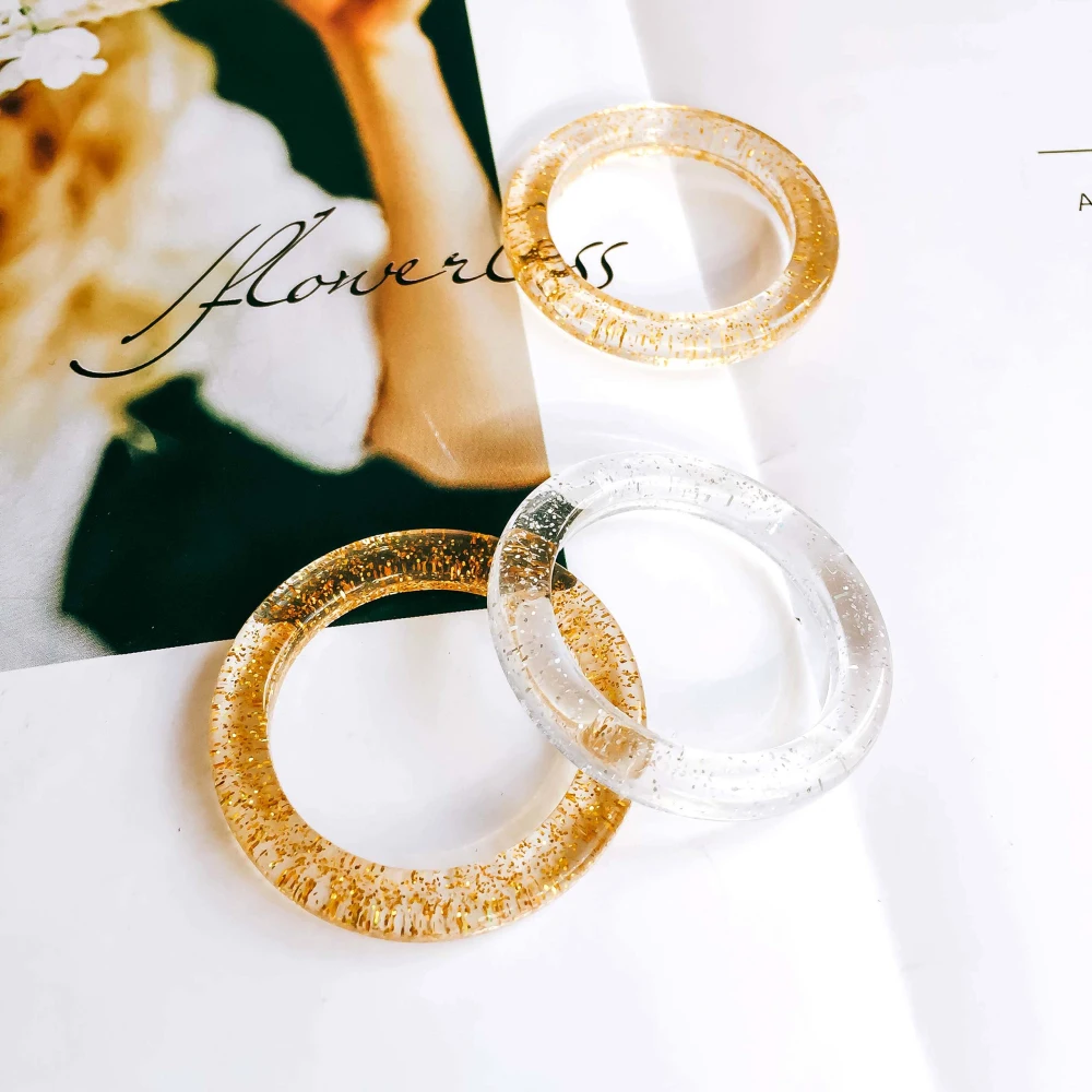 

Acrylic Round Shape Earring Accessories Pendant Necklace Charms Jewelry Finding Diy Handmade Material 8pcs