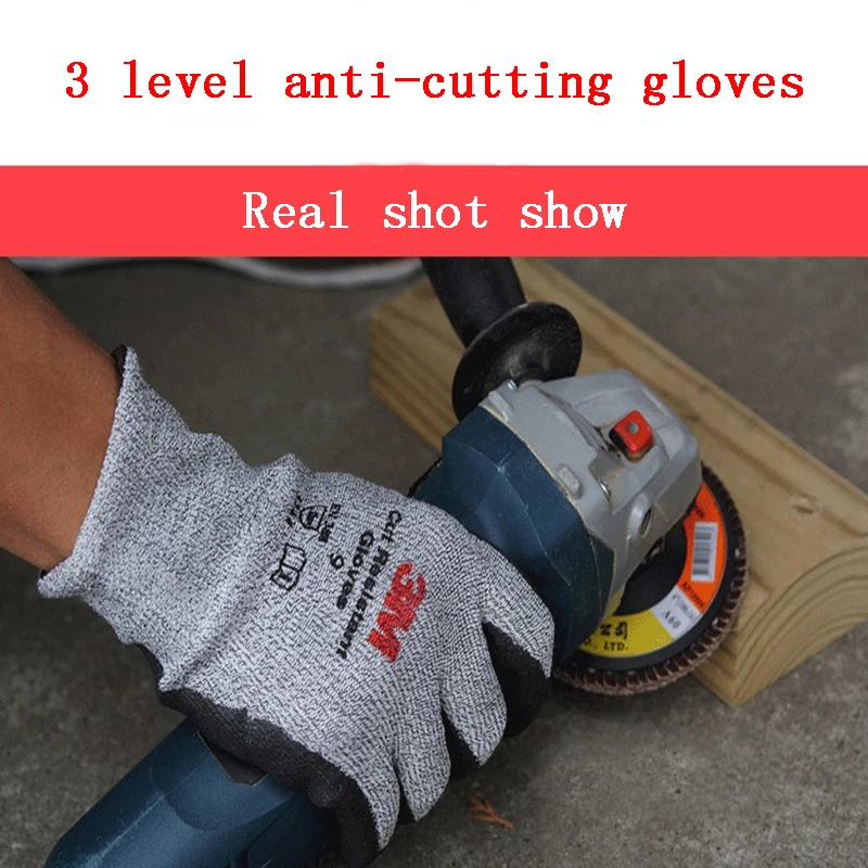 3 м анти Обрезанные перчатки уровень Нитриловое покрытие нетоксичные защитные