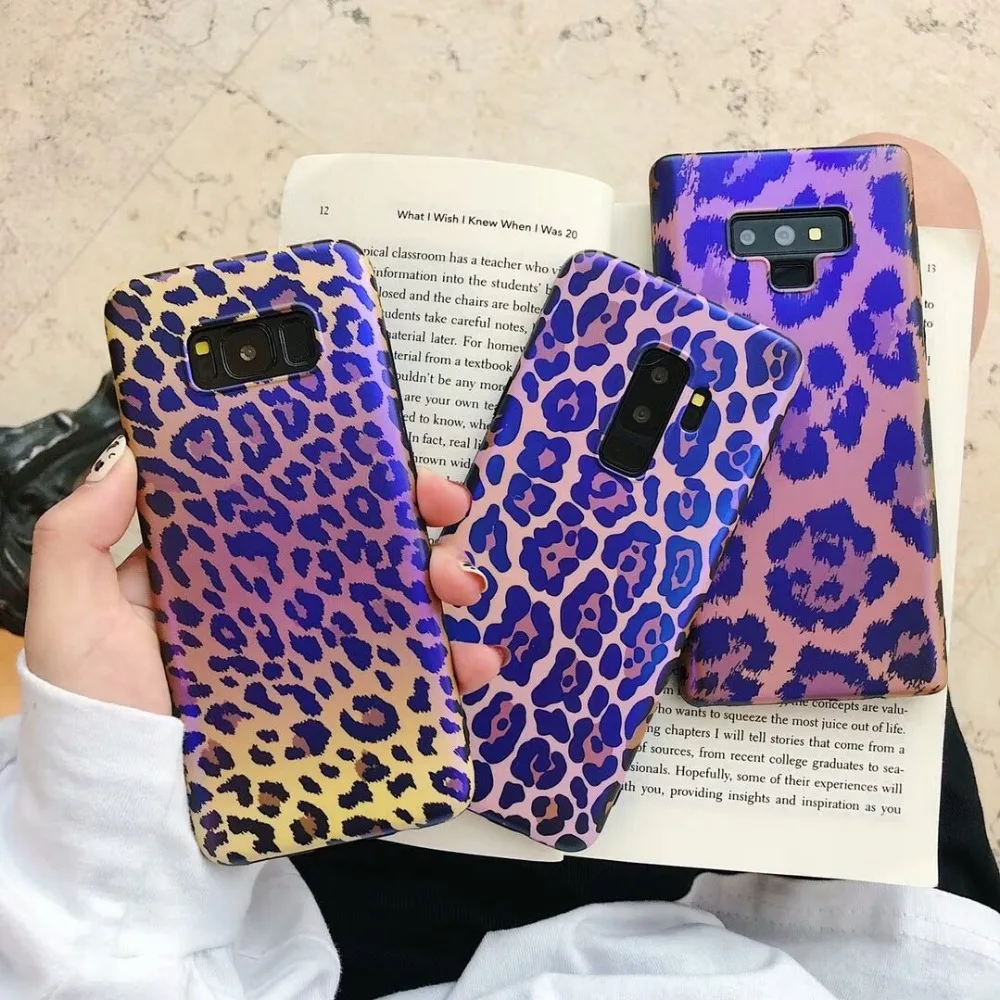 Blue Ray Леопардовый Чехол матовый для samsung Galaxy Note 8 S9 S9+ Мягкие TPU чехол для samsung S8+ примечание 9 S7 край задняя крышка