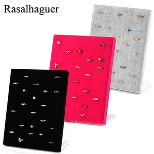 Новая L-образная подставка для кольца на палец, демонстрация ювелирных изделий, полка, витрина, держатель колец, стойка, органайзер для ювелирных изделий, брелок для хранения