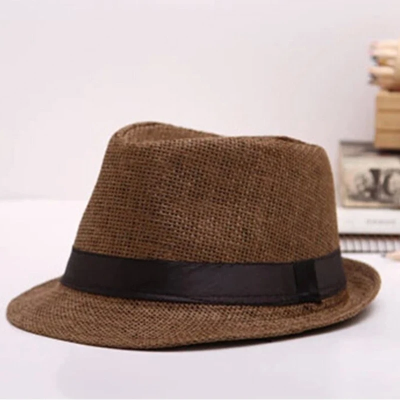 Summer Jazz Straw Hat Women Men Panama Cowboy Trilby Visor Cap Male British Gangster Caps Female Beach Sun Hats CP0190 | Аксессуары для