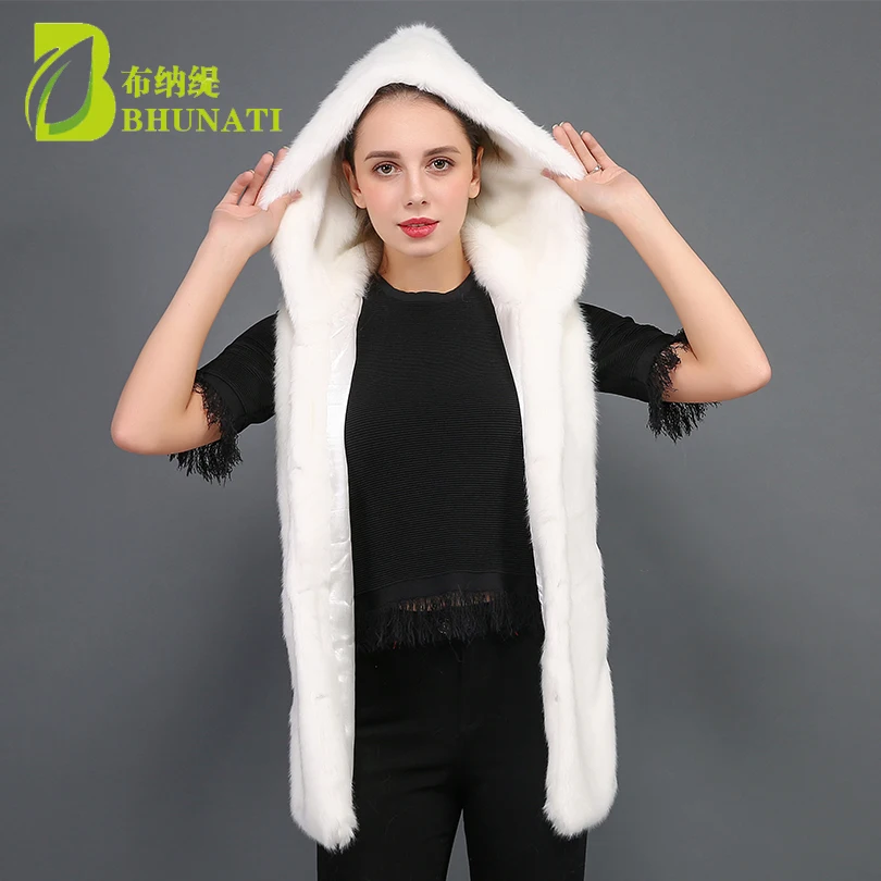 Женское меховое пальто с капюшоном новинка 2018 зимний толстый теплый жилет из