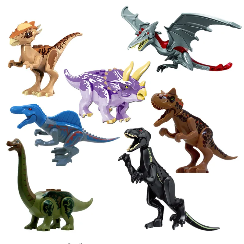 Фигурки Динозавров Юрского периода 2 Indominus Rex Stygimoloch Indoraptor Dino строительные блоки