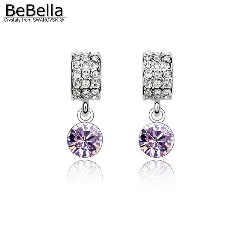 BeBella круглые висячие серьги с кристаллами от Swarovski оригинальные брендовые модные