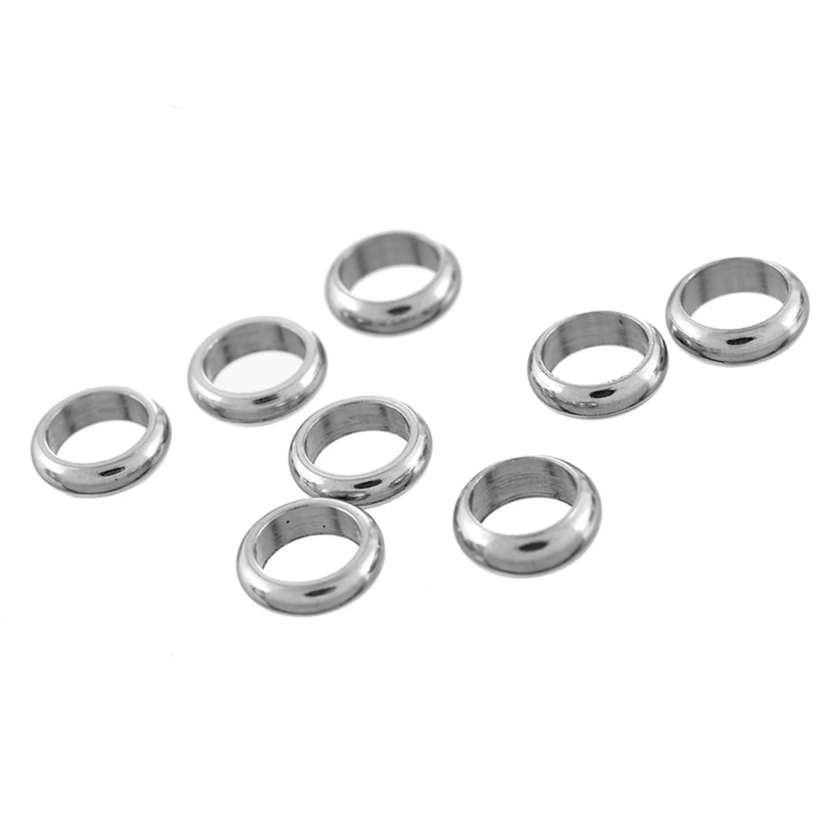 LASPERAL 10 шт бусины из нержавеющей стали круглые Твердые для самостоятельного