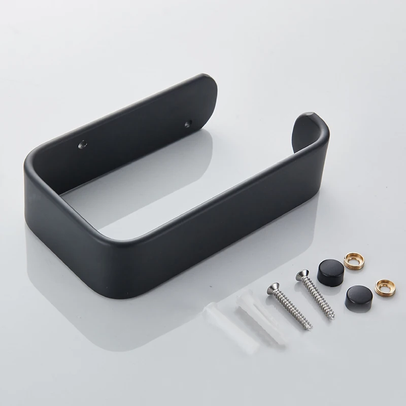 Современный держатель рулона туалетной бумаги бар пространство Алюминий ванной держатель для полотенец черный
