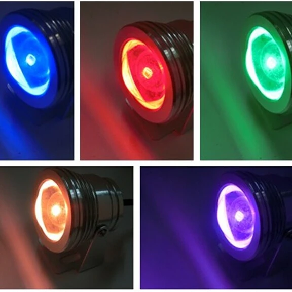 Подводный RGB светодиодный светильник 10 Вт 12 В 1000 лм водонепроницаемый IP68