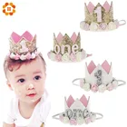 Головной убор для девочек, 1 шт., корона принцессы, корона и повязка на голову, вечеринка для мальчика день рождение