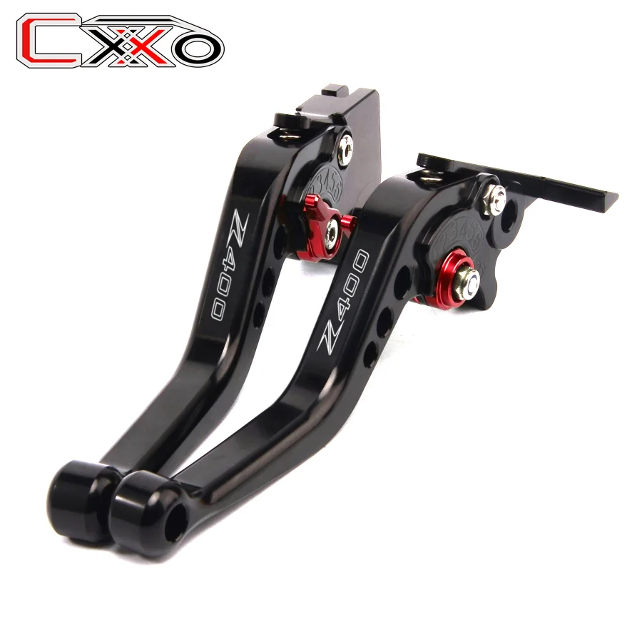 black red Z400 аксессуары Руль Короткие CNC сцепления тормозные рычаги для KAWASAKI Z400 z400 - Цвет: black red