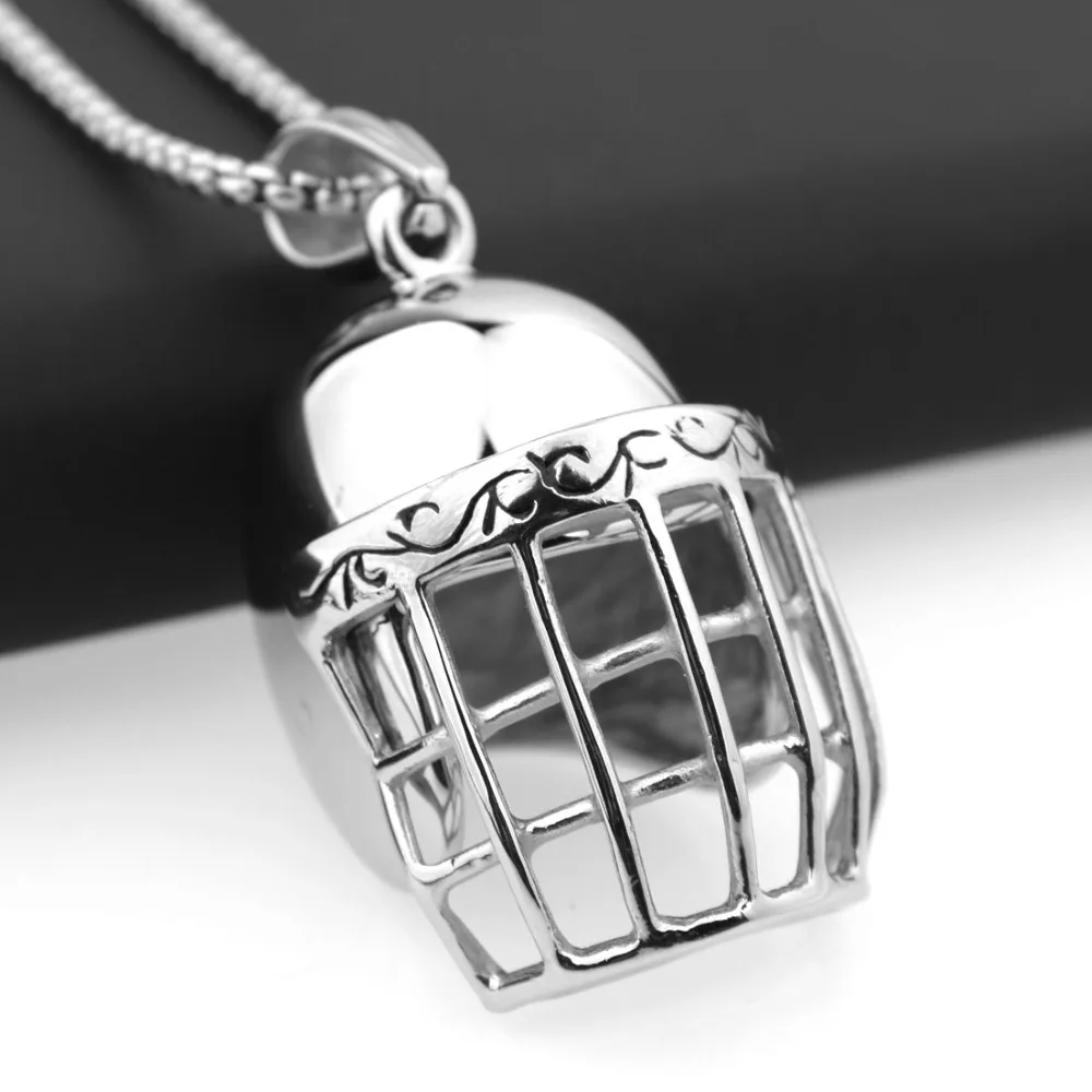Винтажное ожерелье с подвеской панк нержавеющая сталь полированный серебряный