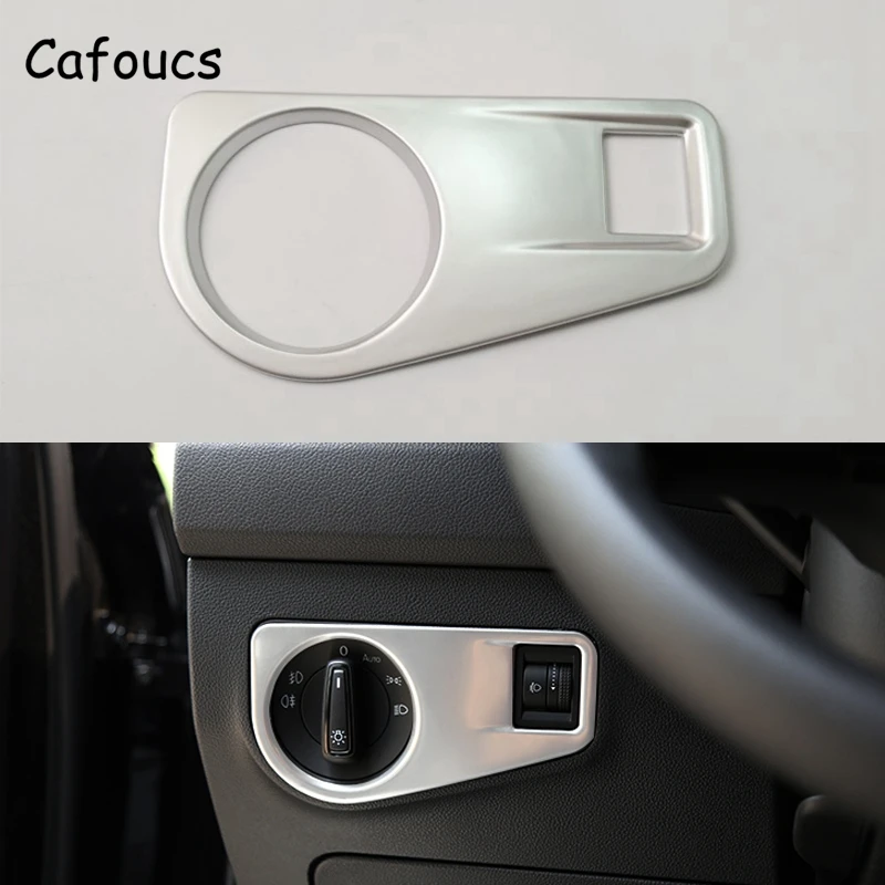 Cafoucs для Volkswagen Tiguan 2017 2018 Автомобильная Внутренняя крышка выключателя освещения ABS
