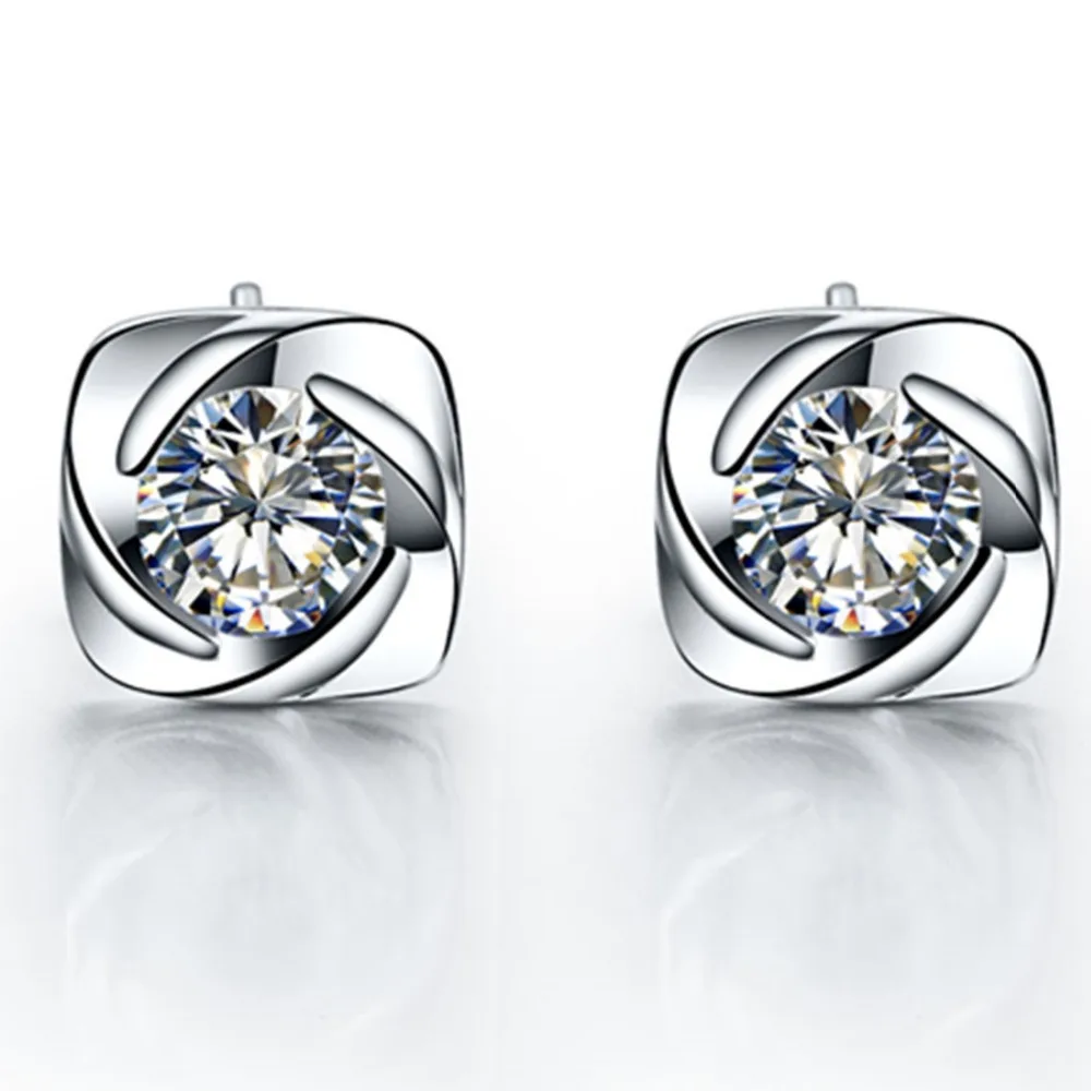 G Color Test Positive 0. 3CT/шт. Настоящие серьги с муассантом висячие из стерлингового