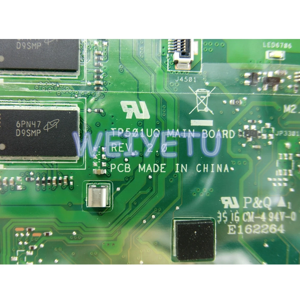 

TP501UQ Motherboard With I5-6200CPU 4GB RAM GT940MX/2G For ASUS TP501U TP501UQ TP501UB Laptop Mainboard Rev 2.0