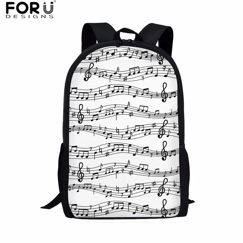L3124C FORUDESIGNS/школьные сумки для девочек-подростков с музыкальными нотами; женский рюкзак для путешествий; школьная сумка для девочек; комплекты; Прямая поставка; mochila feminina - Цвет: L3124C