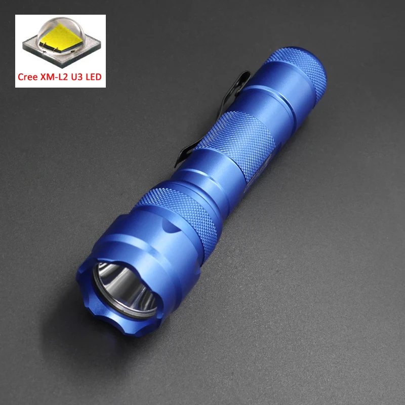 Светодиодный фонарик 502B s CREE XM L2 U3 холодный белый нейтральный теплый светодиодный