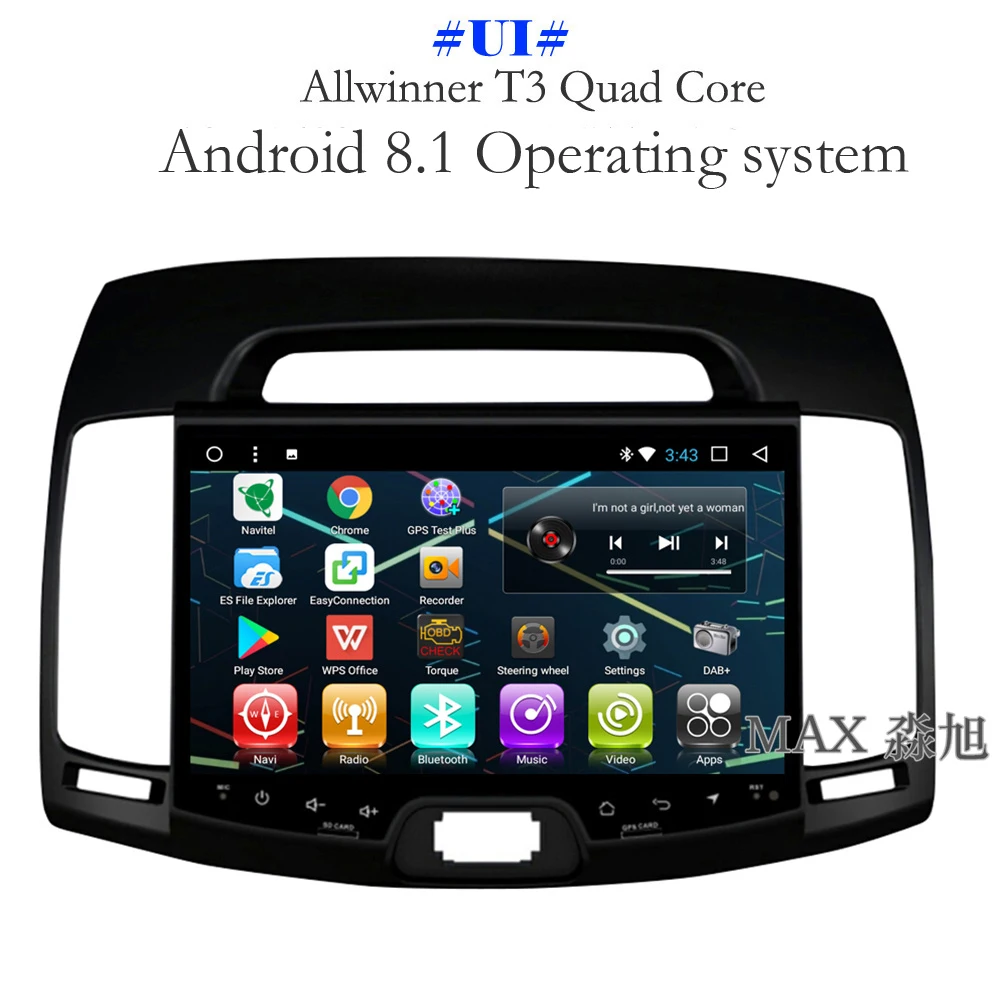MAX 2G 32G GPS навигация Android 8 1 Автомобильный DVD плеер для Hyundai Elantra 2007 2008 2009 2010 2011 Радио