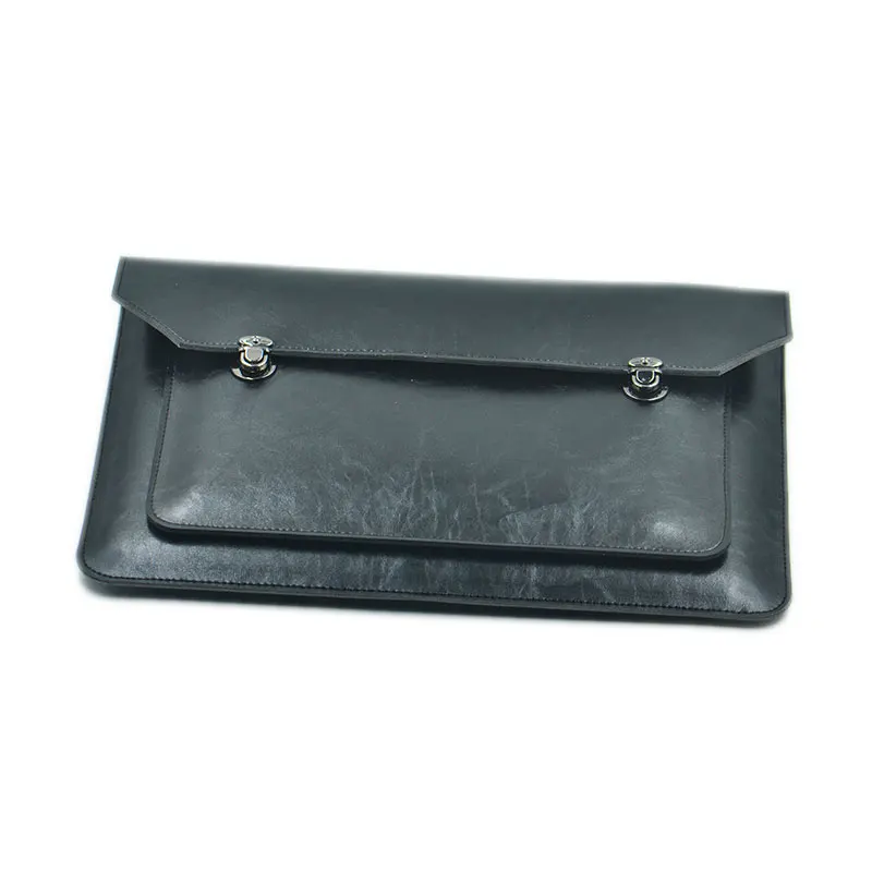 Double Layer Briefcase style Laptop Bag Cover Microfiber Leather NoteBook Sleeve Case For 2018 MacBook Pro Air 12/13.3/15.4 | Компьютеры и