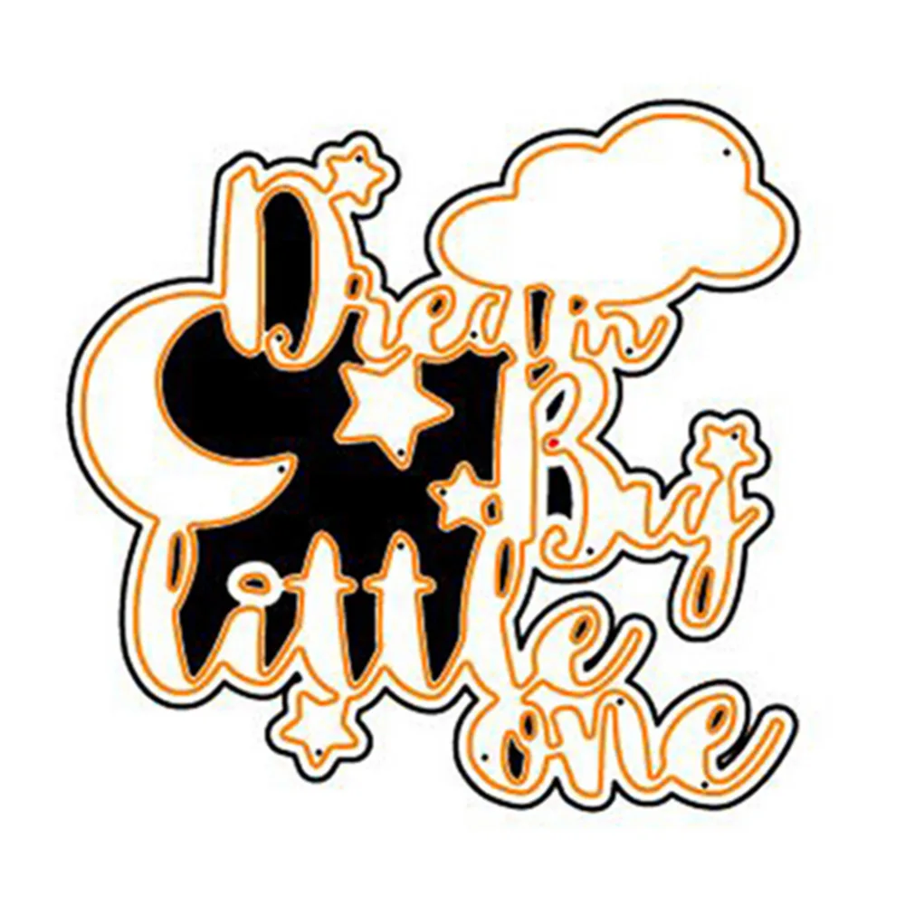Dream Big little одно письмо слова металлические штампы для резки украшения