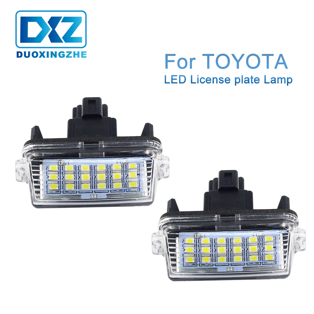 2X Светодиодный светильник номерного знака Canbus без ошибок 12 В для Toyota corolla camry yaris