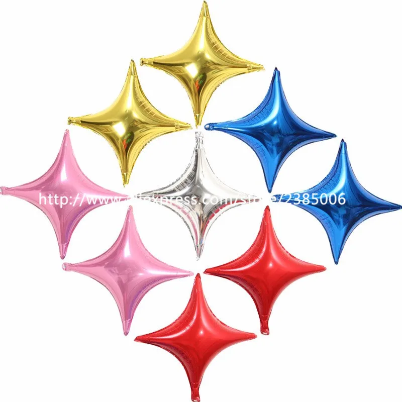 10 шт./лот однотонные гелиевые шары со звездами дюймов золотистые/Серебристые