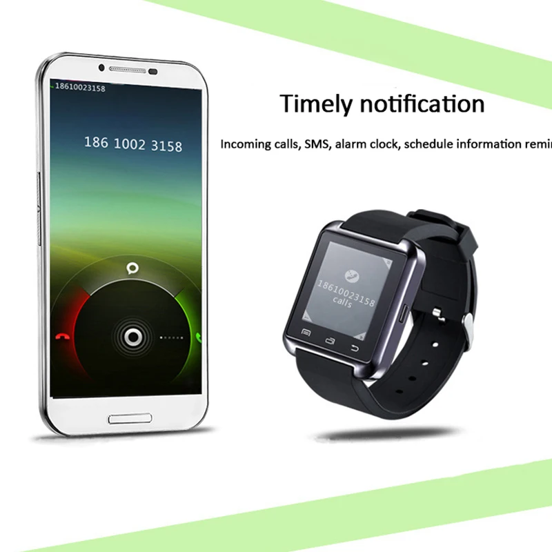 2018 горячая Распродажа U8 Smartwatch Bluetooth часы Сенсорный экран ответ и набрать