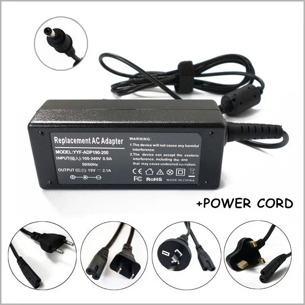 

19V 2.1A AC Adapter Battery Charger Power Supply Cord For Samsung Series 3 5 9 XE500C21 NP530U3C-A01US NP530U3C-A02US Ultrabook