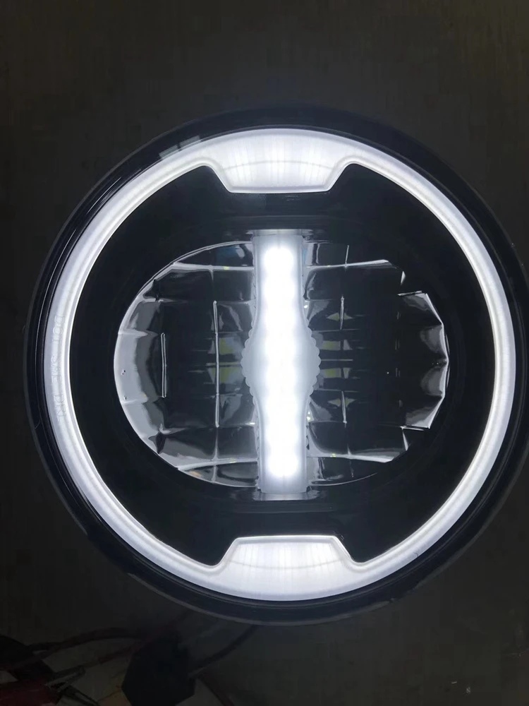 5 75 дюймов светодиодный мотоциклетный головной светильник Halo Белый DRL ангельские