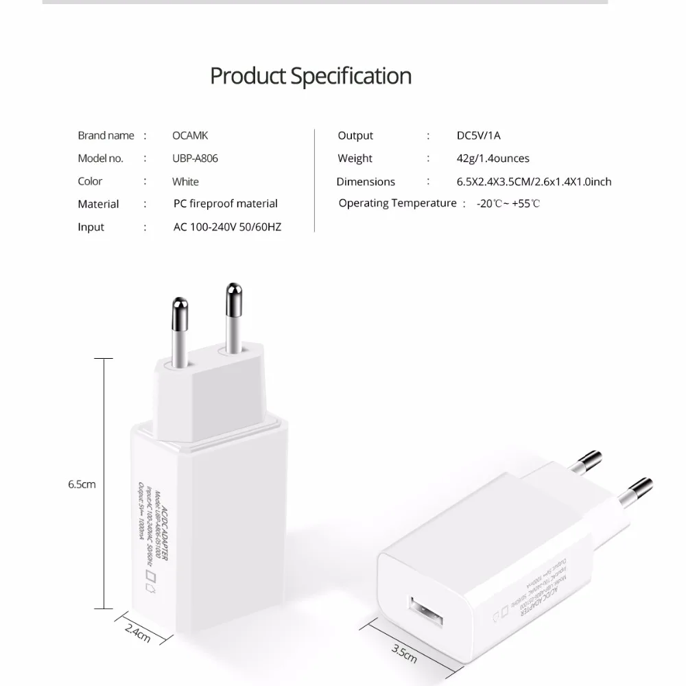 Универсальное USB зарядное устройство Fonken|Зарядные устройства для телефонов| |