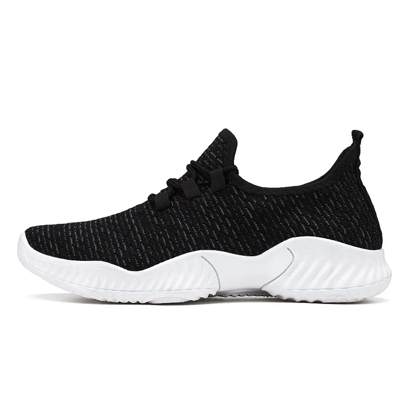 Новый дизайн визуальная Иллюзия выдалбливают Flyknit человека Гонки обувь мужские