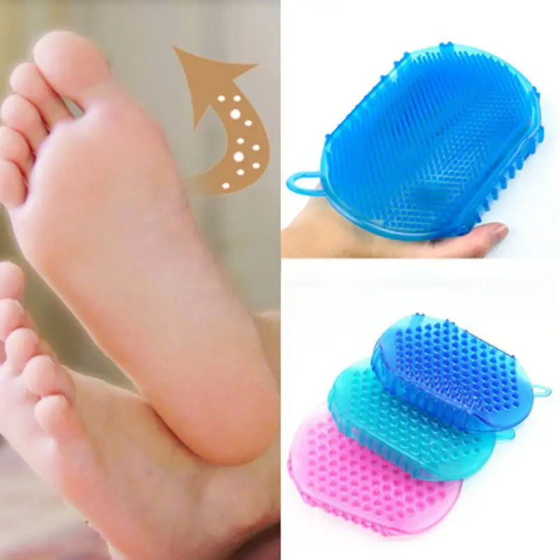 Soft Silicone Massage Scrub Gloves For Peeling Body Bath Brush Exfoliating Footbrush | Дом и сад