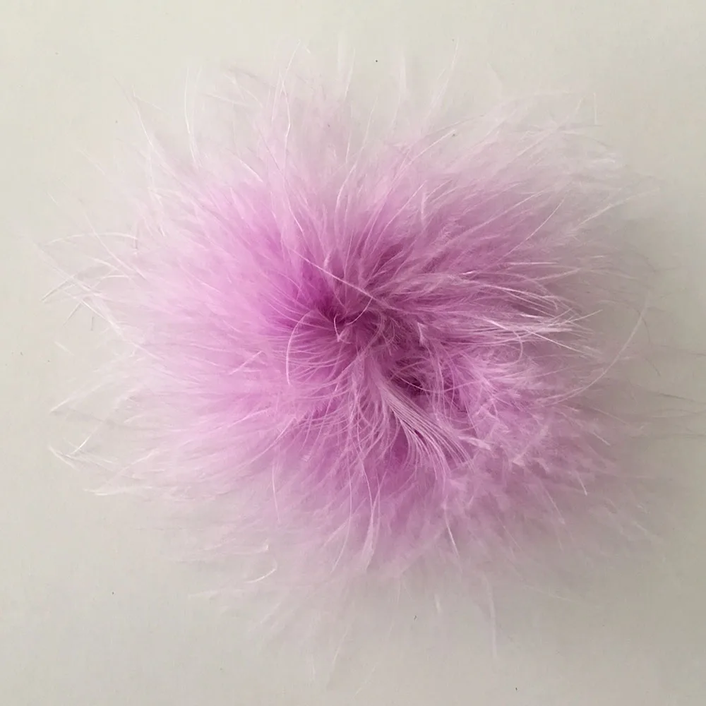 Lavender 3 дюйма Марабу перо слоеное перо цветок с круг из фетра на спине для повязки на голову одежда платье 2 шт./лот - Цвет: Lavender