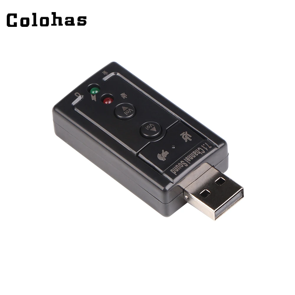 Colohas внешняя звуковая карта USB 2 0 Виртуальный 7 1 канальный аудио адаптер Xear 3D