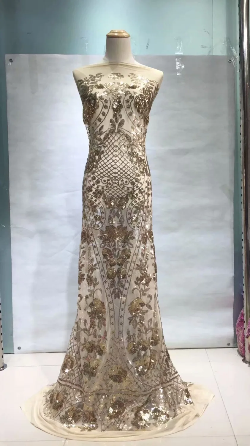 Модные ткани блесток блестящие Embrodiery сетки Кружева Ткань для одежды|Кружево| |