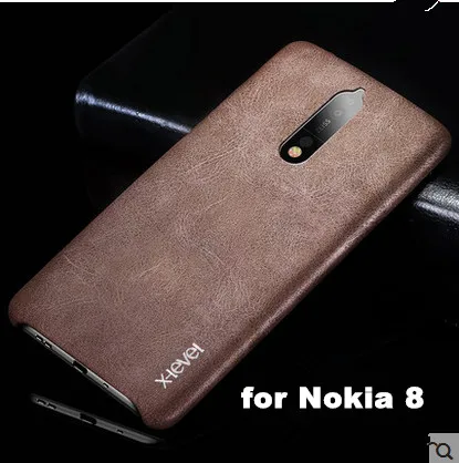 Х-уровневый Роскошный Ретро Чехол из искусственной кожи для Nokia 8 задняя крышка