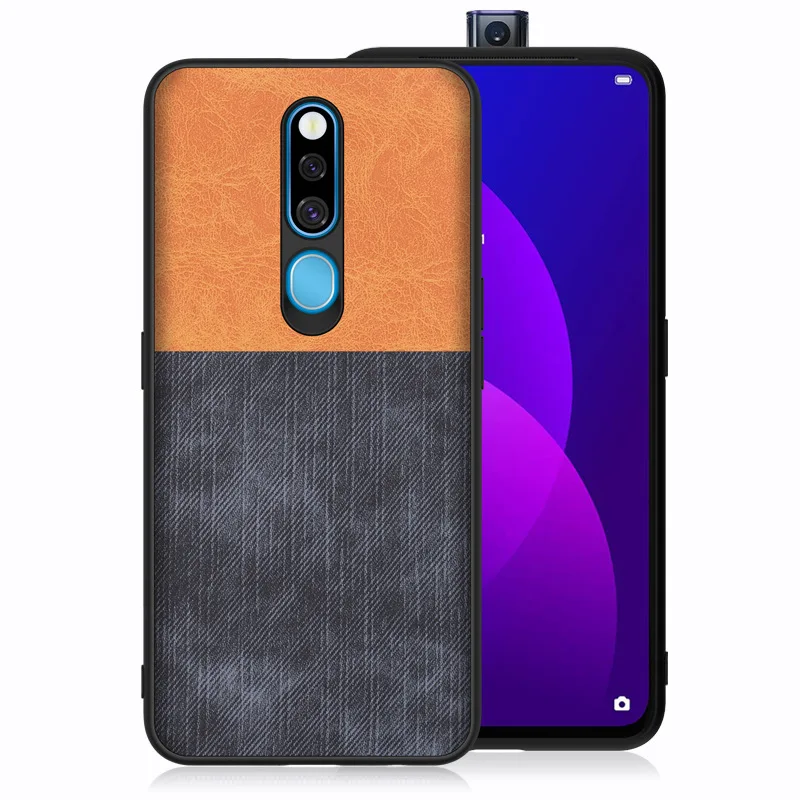Для oppo F11 Pro Чехол бизнес задняя крышка Ткань Силиконовый противоударный защитный