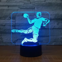 sports cheerleading colorful table lamps for living room remote touch fancy acrylic led desk lamp 3d small night light