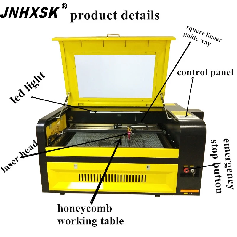 JNHXSK TS6090 100 Вт автоматическая фокусировка герметичная СО2 стеклянная трубка