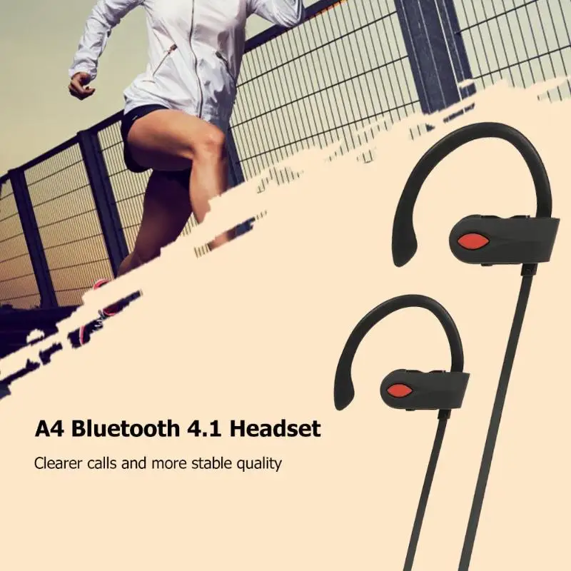 А4 Bluetooth наушники с шейным ремешком IPX7 водонепроницаемые беспроводные микрофоном